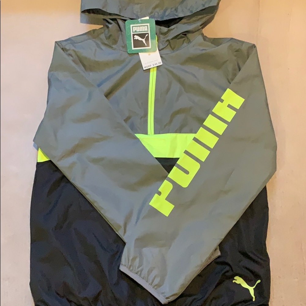 Youth Black and Gray Puma Jacket